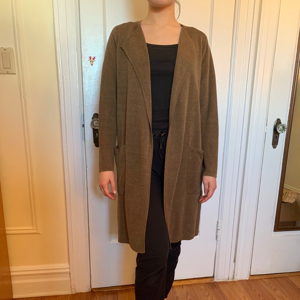 J. Crew Linen duster sweater coat